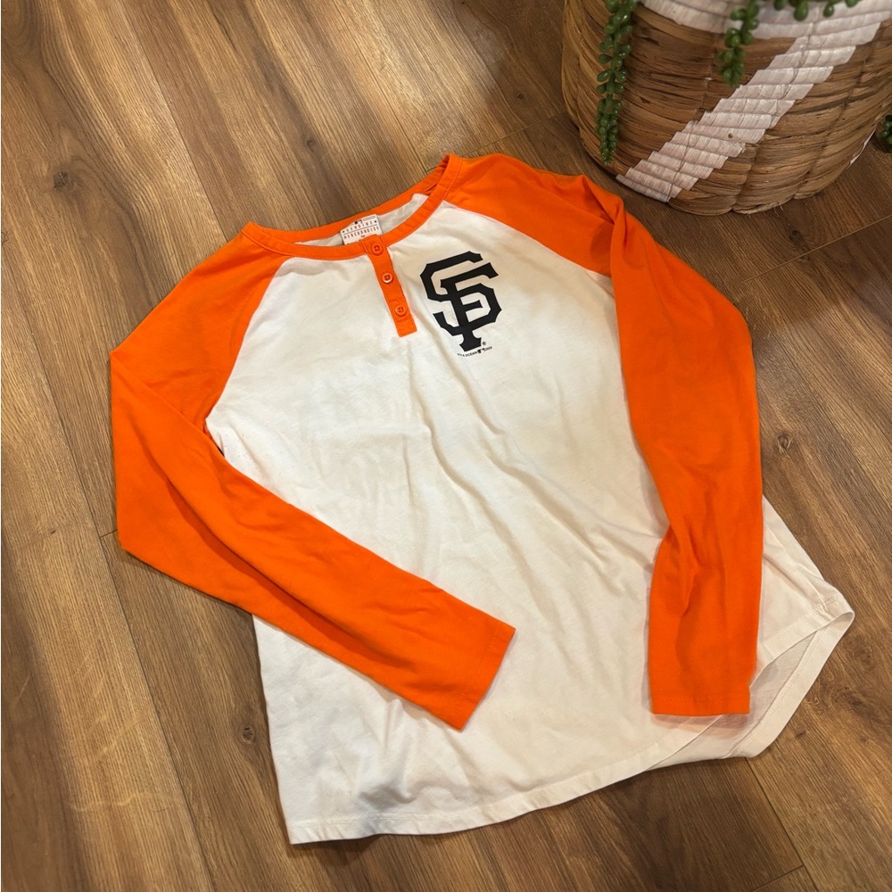 San Francisco Giants Orange and White Raglan Tee - Picture 2 of 4